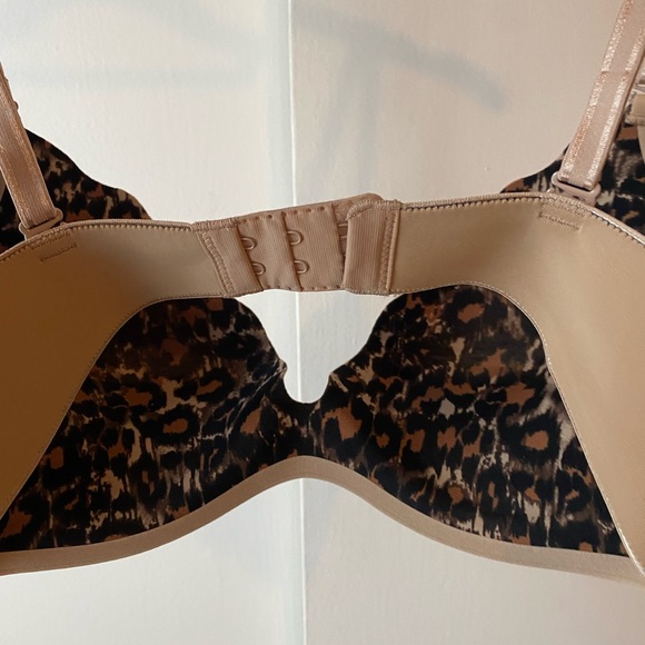 B’Temptd Bra 32D Tan Cheetah Straps Remove Push Up - Picture 7 of 8